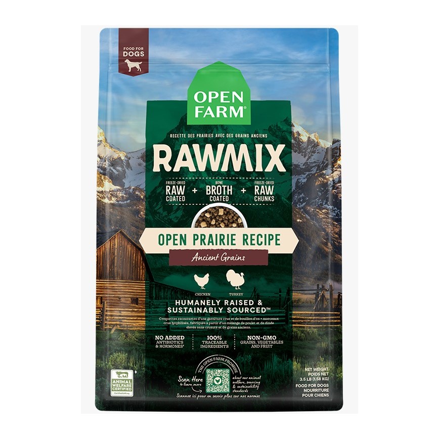 Open Farm RAWMIX 原始穀物草原風味狗糧 3.5lb (OFRO-3.5D)