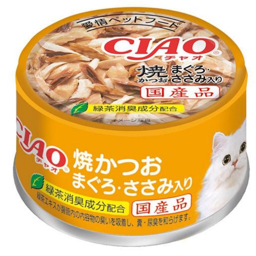 CIAO 貓罐頭 金槍魚及烤鰹魚味 85g (A-18) 圖 1