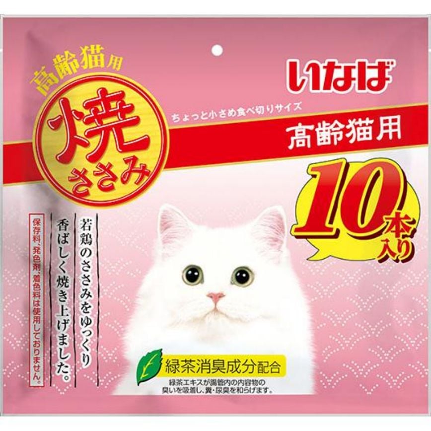 CIAO 貓零食 日本雞肉條 高齡貓用 烤雞柳味 10條裝 (QSC-46) 圖 1