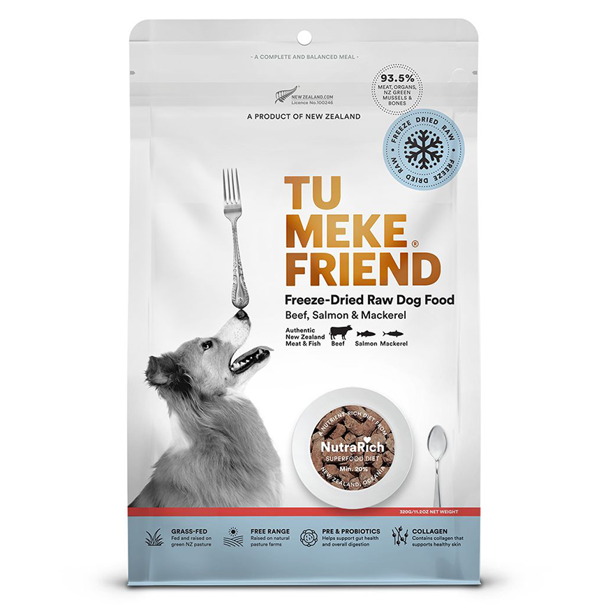 TU MEKE FRIEND 狗糧 超級食品風乾狗糧 ⽜⾁三⽂⿂鯖⿂ 320g (TMF0892)