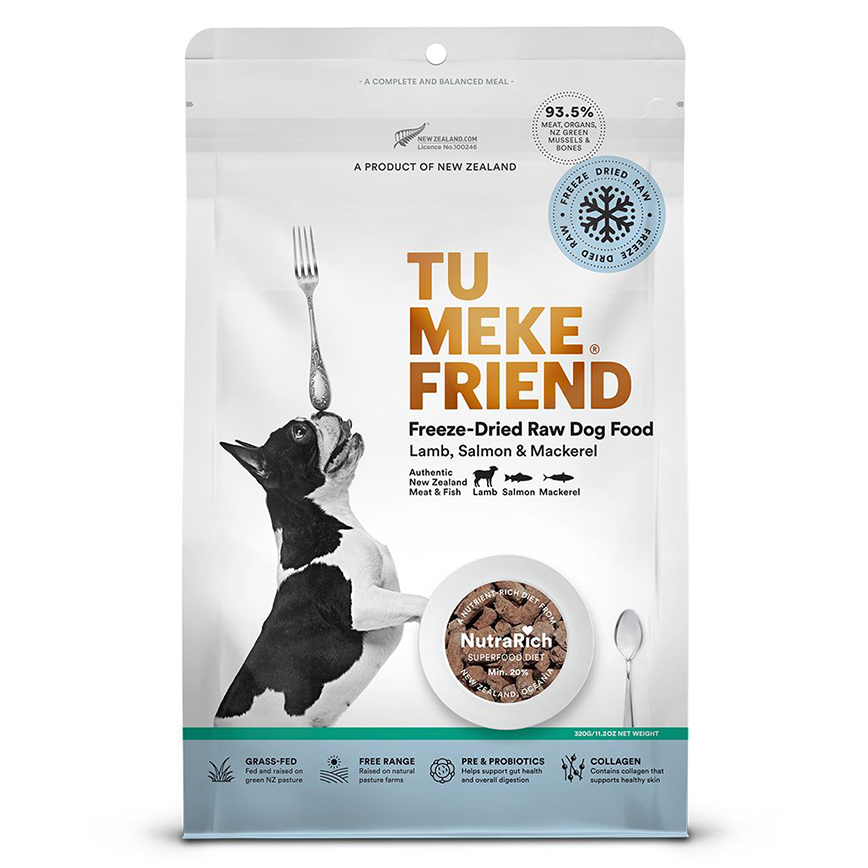 TU MEKE FRIEND 狗糧 超級食品風乾犬糧 ⽺⾁三⽂⿂鯖⿂ 320g (TMF0855)