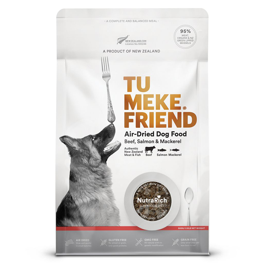 TU MEKE FRIEND 狗糧 超級食品風乾犬糧 ⽜⾁三⽂⿂鯖⿂ 500g (TMF3383)