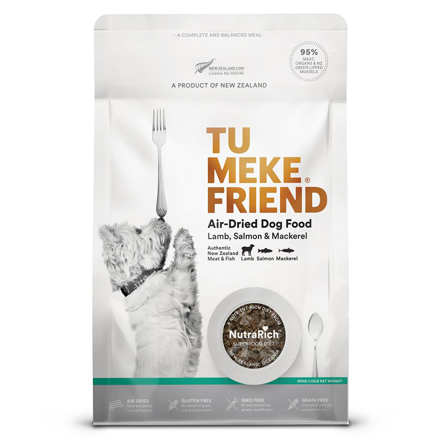 TU MEKE FRIEND 狗糧 超級食品風乾犬糧 ⽺⾁三⽂⿂鯖⿂ 500g (TMF3277)