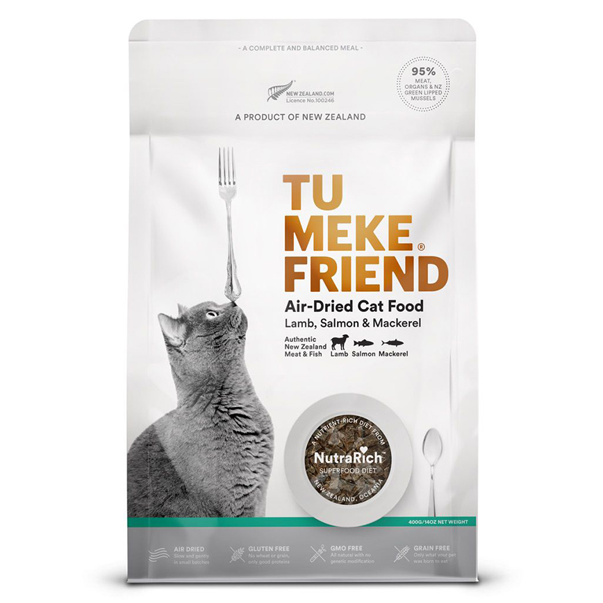 TU MEKE FRIEND 貓糧 超級食品風乾貓糧 羊⾁三⽂⿂鯖⿂ 400g (TMF3291)