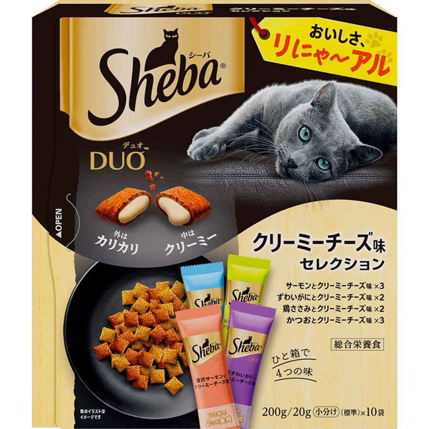 Sheba Duo 貓零食 日本貓貓夾心酥 奶油芝士味 20g 10袋入