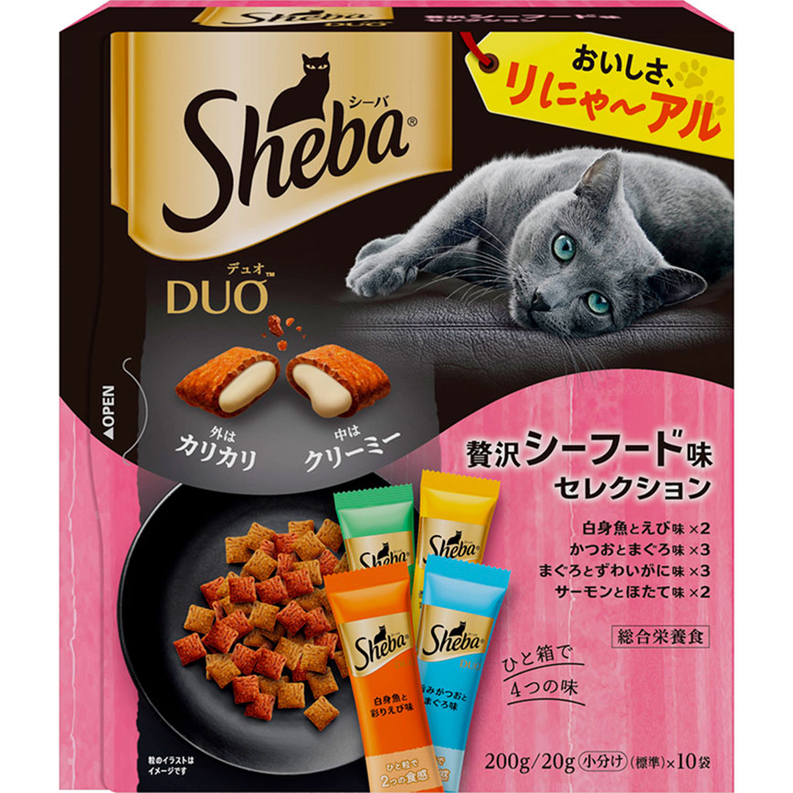 Sheba Duo 貓零食 日本貓貓夾心酥 精選奢華海鮮味 20g 10袋入