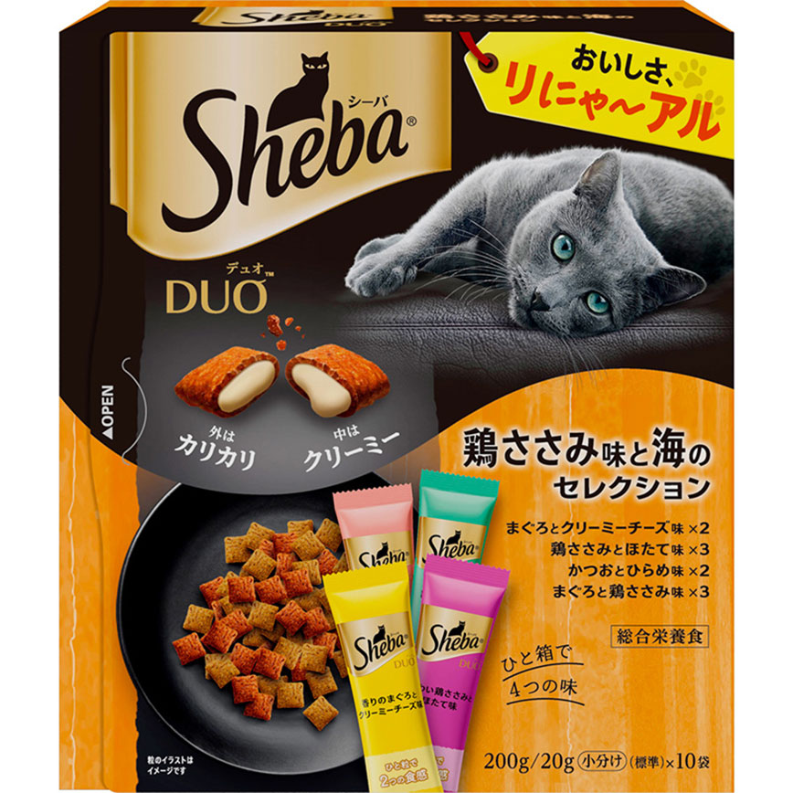 Sheba Duo 貓零食 日本貓貓夾心酥 精選雞柳及海鮮味 20g 10袋入 圖 1