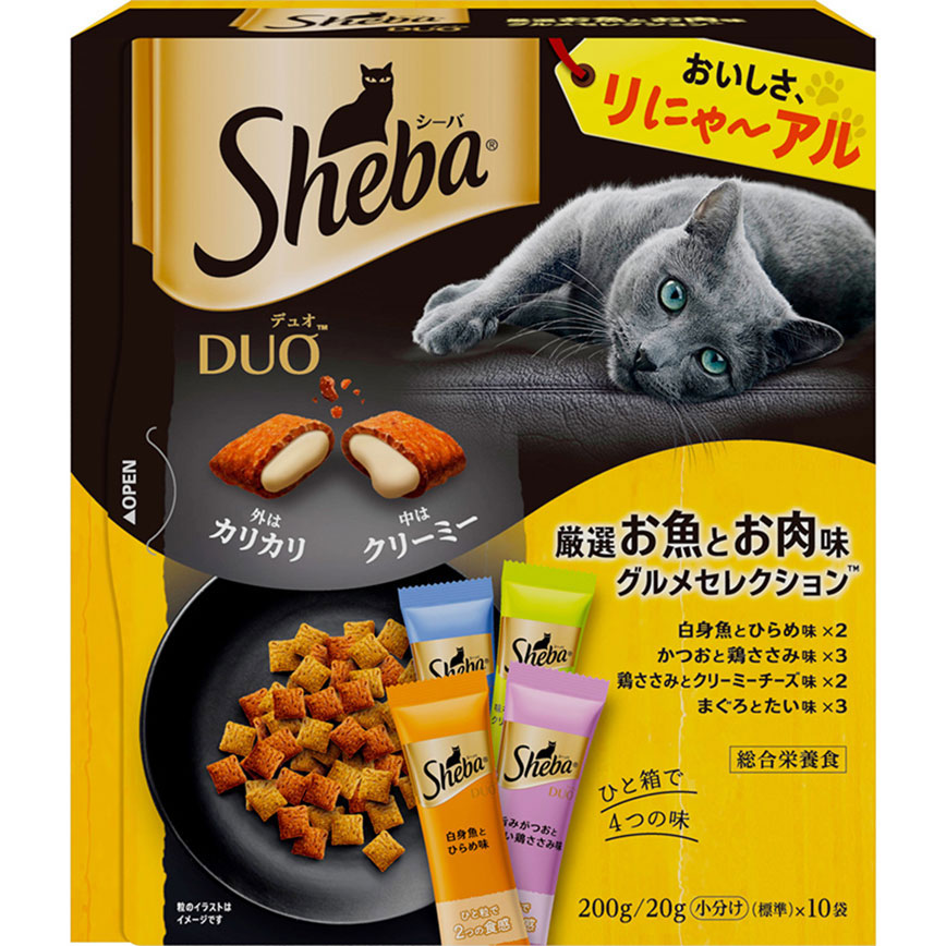 Sheba Duo 貓零食 日本貓貓夾心酥 魚肉+雞肉風味 20g 10袋入