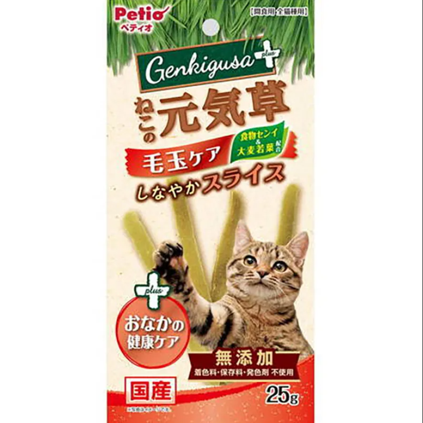 Petio貓小食 去毛球腸胃健康護理貓草切片 25g