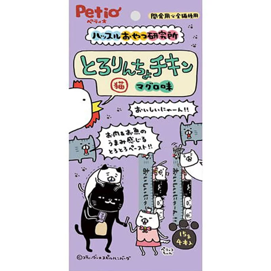 Petio 貓零食 水分補充 雞肉+吞拿魚肉醬 15gx4本 (90603128)