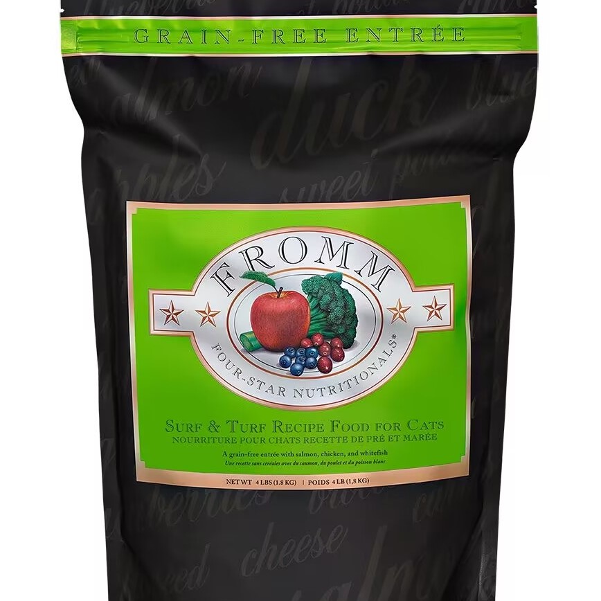 Fromm福摩 貓糧 無穀物全貓糧 三文魚雞鴨蔬果配方 4lb (綠) 圖 1
