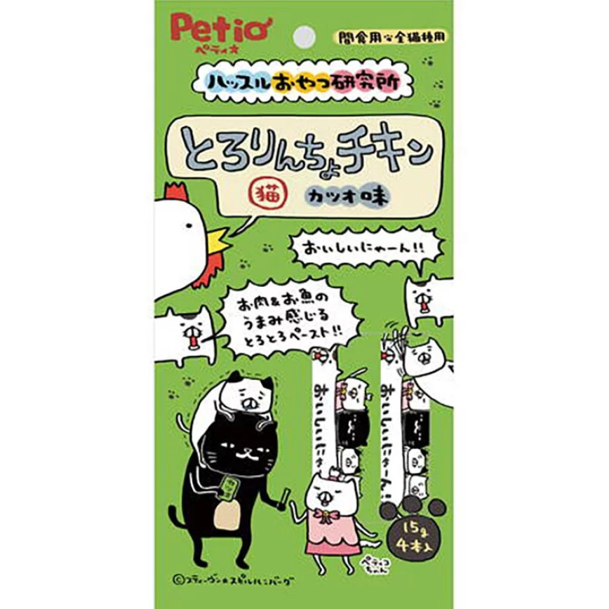 Petio 貓零食 水分補充 雞肉+鰹魚肉醬 15gx4本 (90603129)