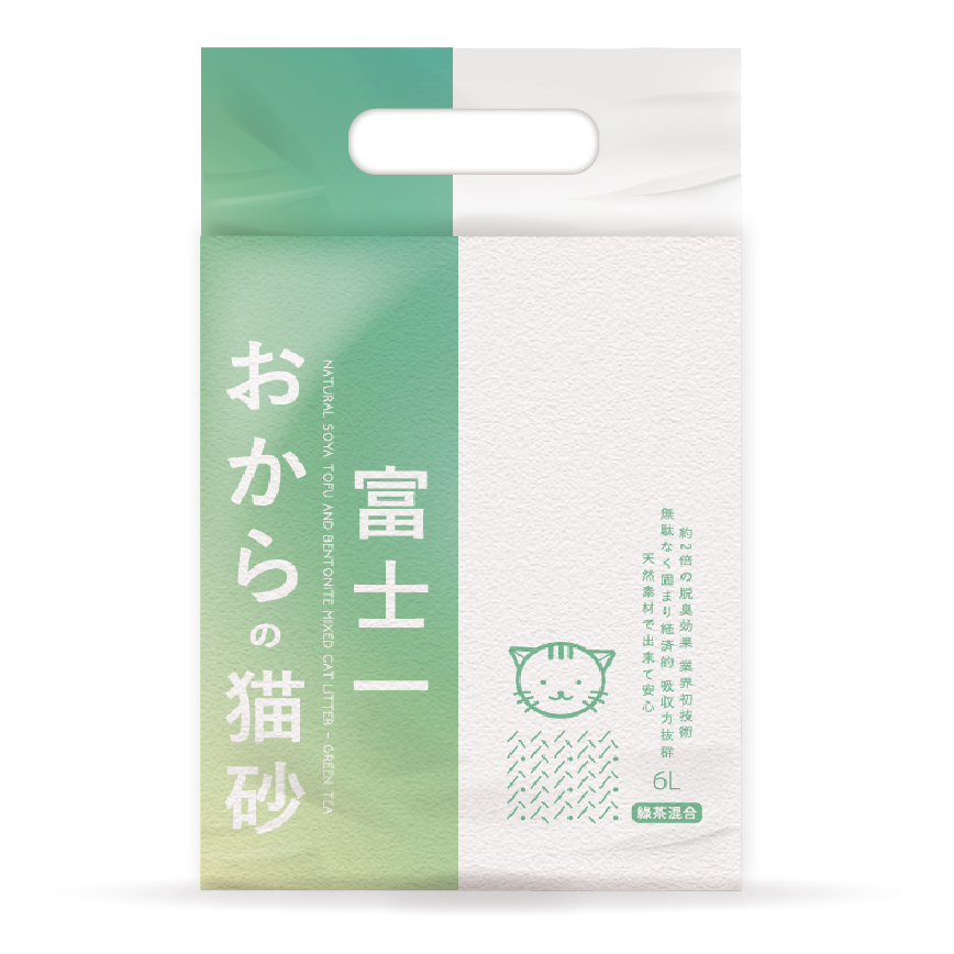富士一 豆腐礦物 混合貓砂 綠茶味 6L - 原裝行貨