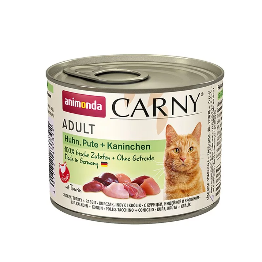Animonda Carny 無穀物成貓主食罐 雞+火雞+兔 200g (90402422B)