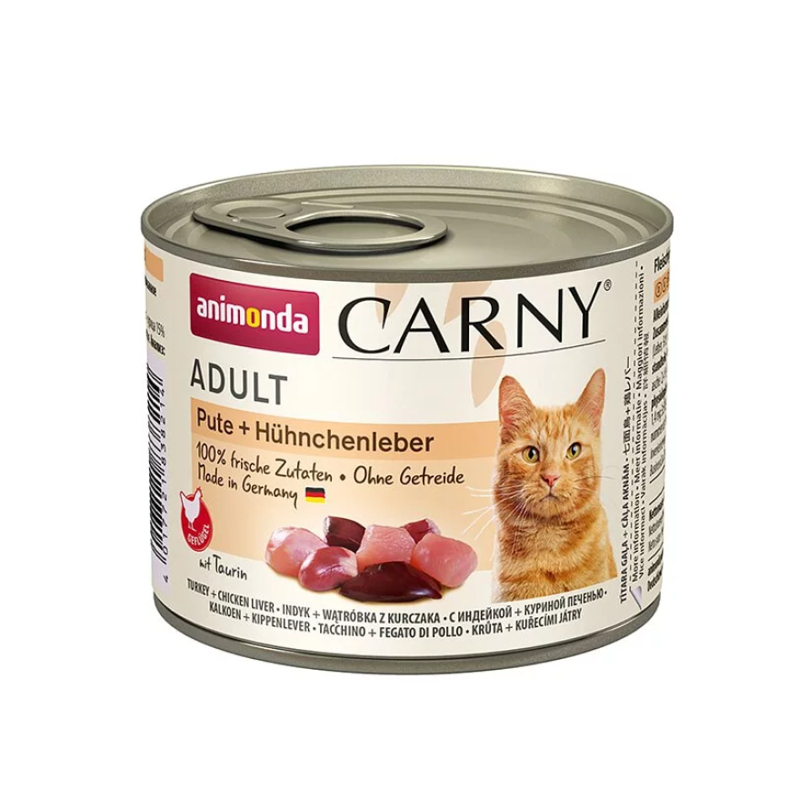 Animonda Carny 無穀物成貓主食罐 火雞+雞肝 200g (90402423B)