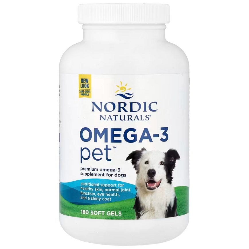 Nordic Naturals Omega-3 Pet Soft Gels for Dogs 軟凝膠180粒 (犬用) (新舊包裝隨機發貨)