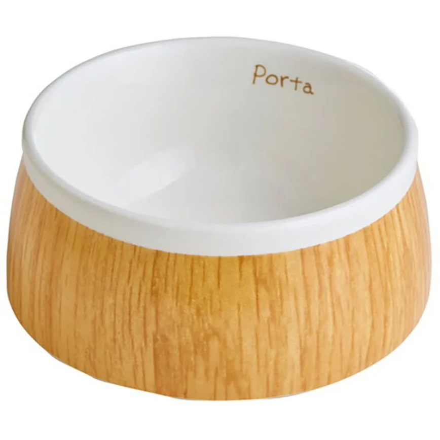 Petio Porta 犬用餐具木紋陶瓷餐碗 M (91603176)