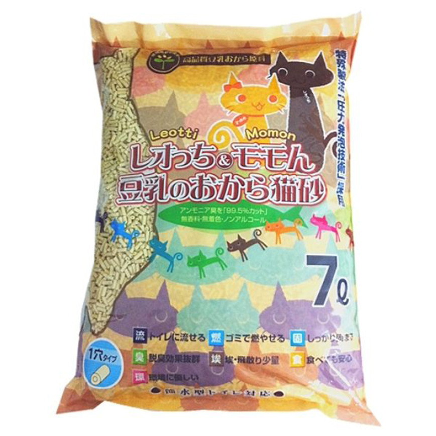 Leotti & Momon日本製豆乳 豆腐貓砂 單孔 7L (CL-LM01)