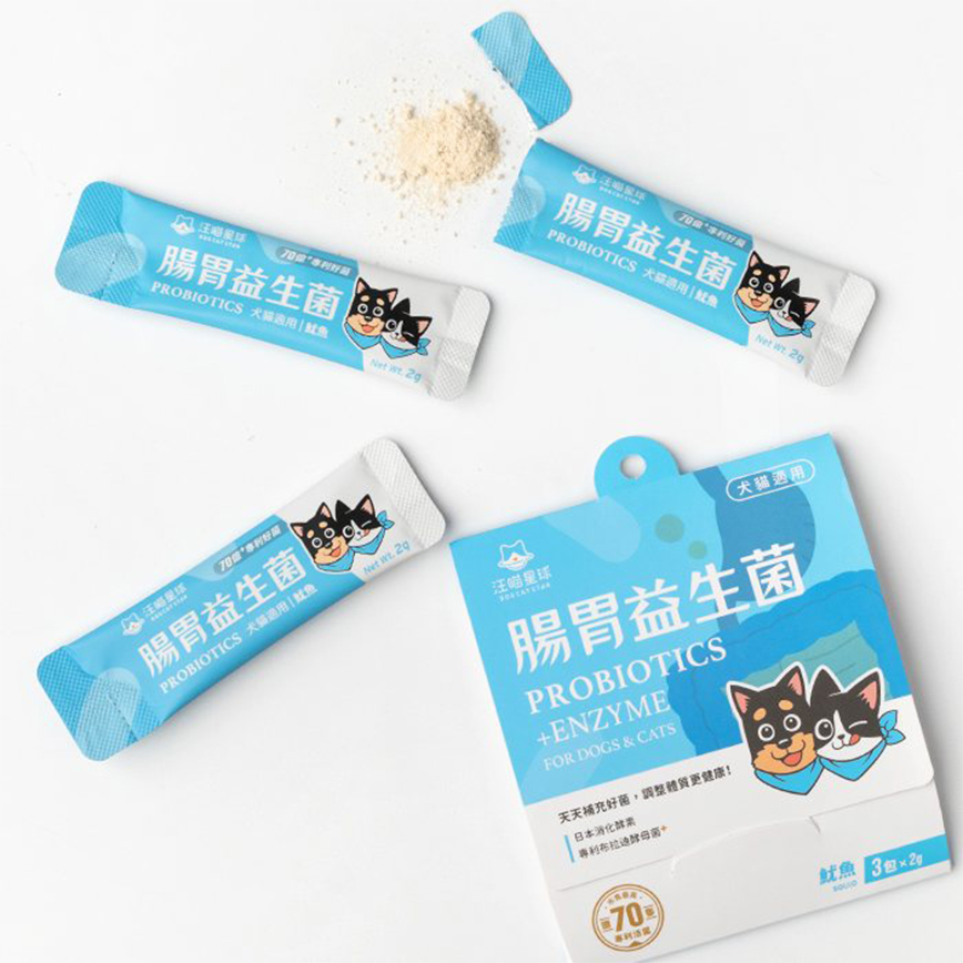 汪喵星球 益生菌 DogCatStar 腸胃益生菌 海味 一組2g*3 (貓犬用) (HS739) 圖 1