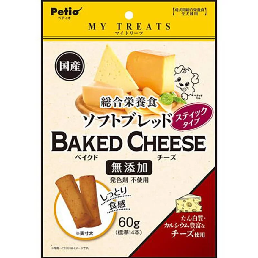 Petio 日本產 狗零食 鬆軟麵包烤芝士棒 60g (90503125)
