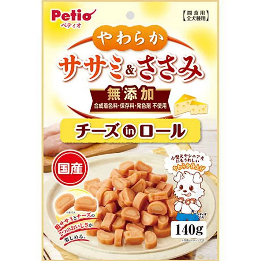 Petio 日本產 狗零食 無添加雞柳肉芝士卷粒粒 140g (90503138)