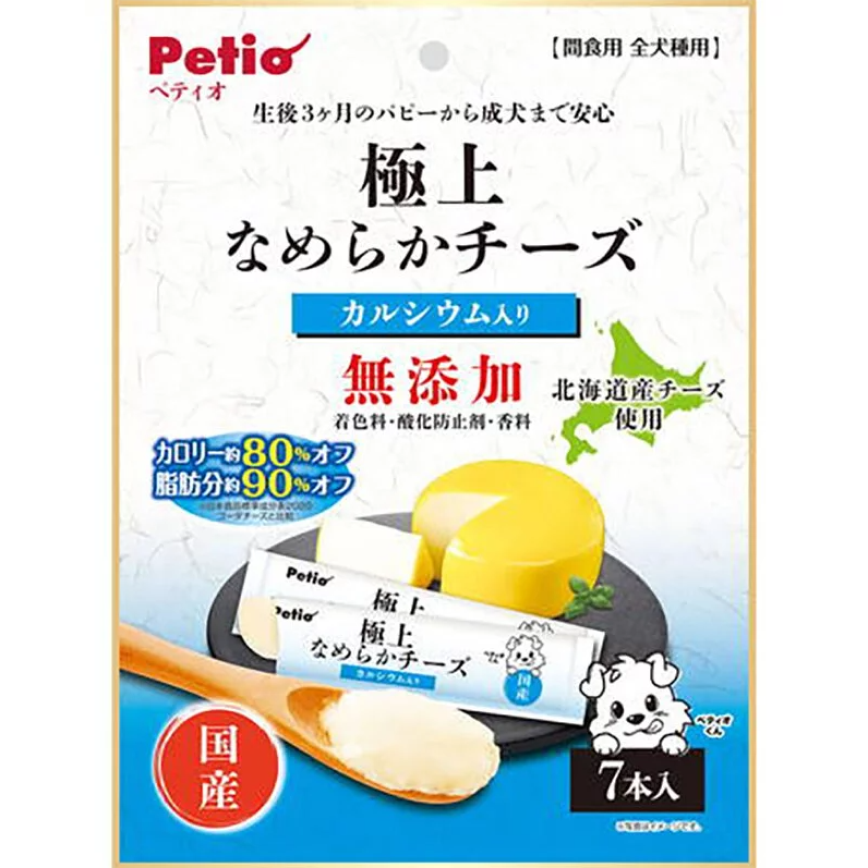 Petio 日本產 無添加 軟滑芝士醬(+鈣・低脂低卡)7本入 (90503141)