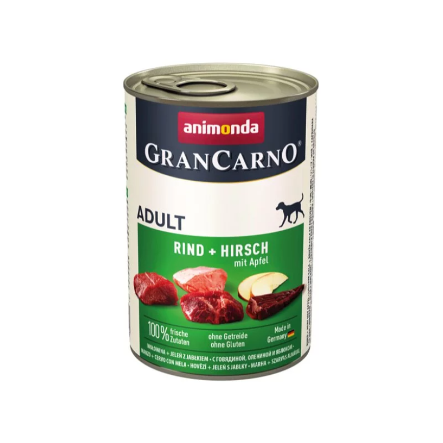 Animonda GranCarno 成犬主食罐 牛肉+鹿肉+蘋果 400g (90302412)