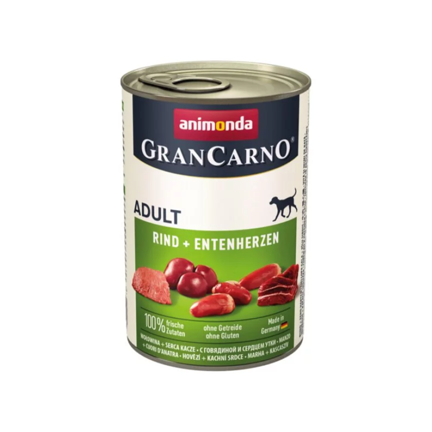 Animonda GranCarno 成犬主食罐 牛肉+鴨心 400g (90302412)