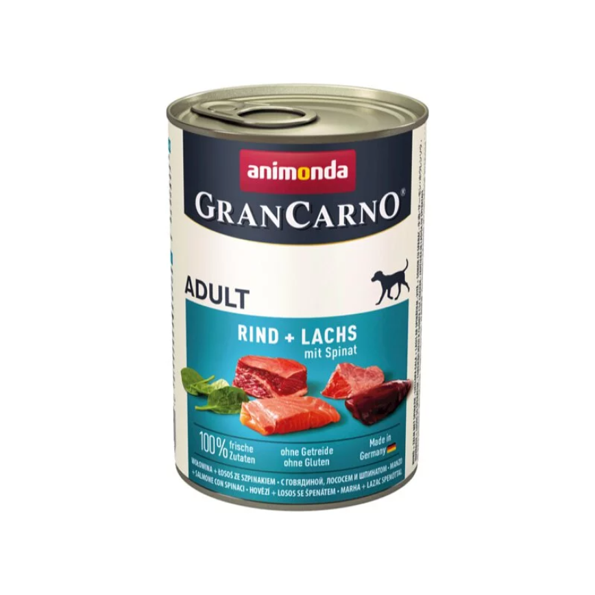 Animonda GranCarno 成犬主食罐 牛肉+三文魚+蔬菜 400g (90302413)