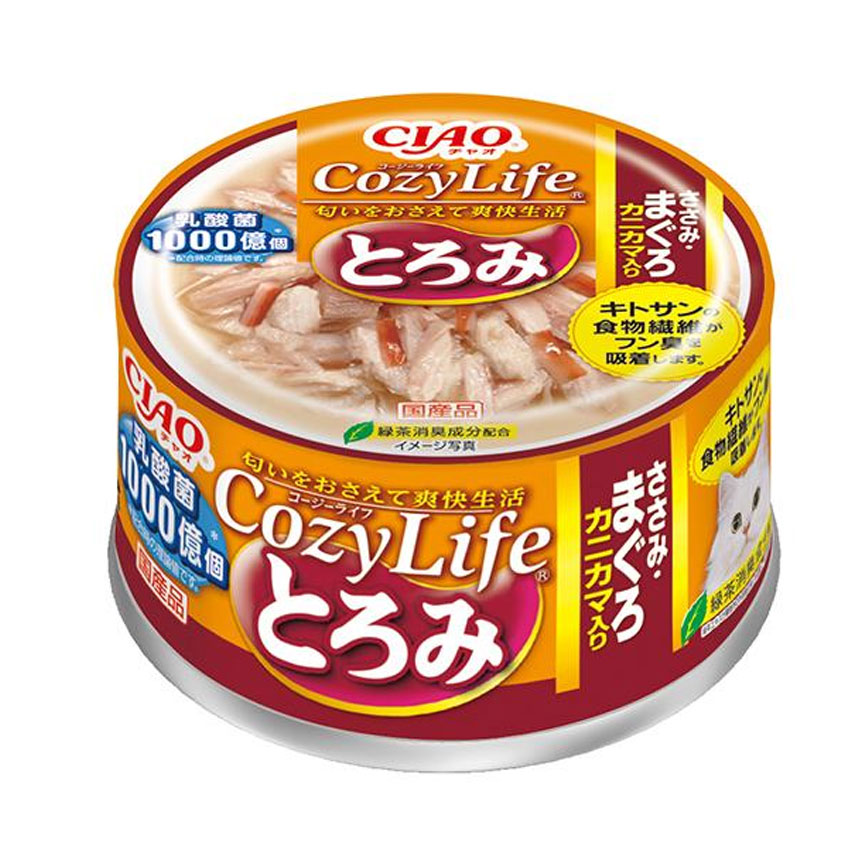 CIAO 貓罐頭 CozyLife 金槍魚及蟹棒味 80g (A-216) 圖 1