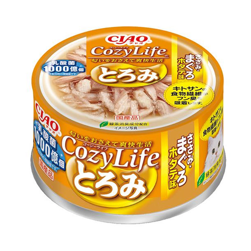 CIAO 貓罐頭 CozyLife 雞柳金槍魚扇貝味 80g (A-214) 圖 1