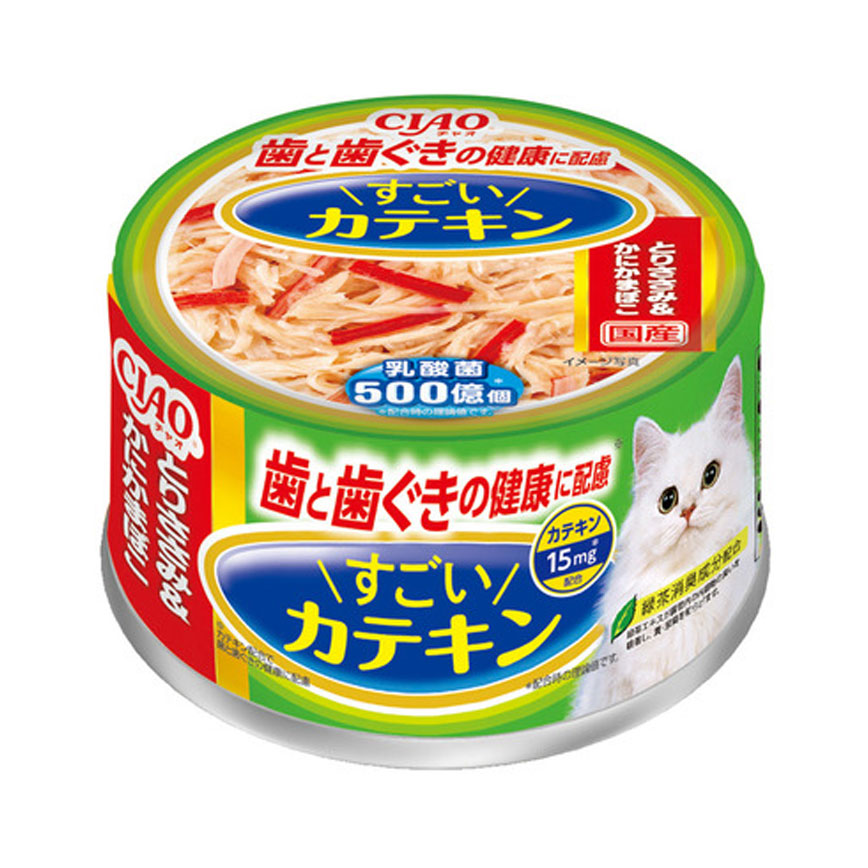 CIAO 貓罐頭 牙齒牙齦健康 雞肉及蟹柳味 80g (A-221) 圖 1