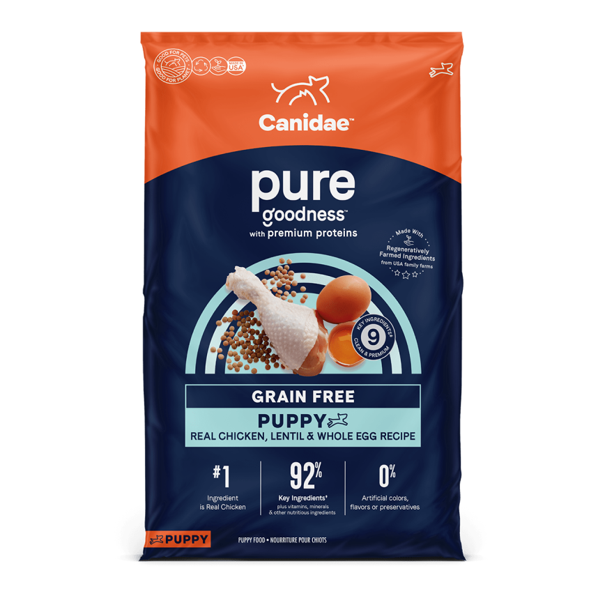 CANIDAE 咖比 狗糧 PURE 無穀物幼犬配方 22lb (1560-A) (新包裝)
