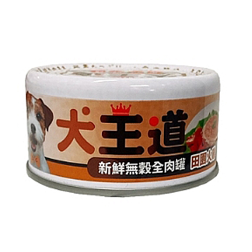 犬王道 狗罐頭 無穀全肉罐 田園火雞 82g (6303) 圖 1