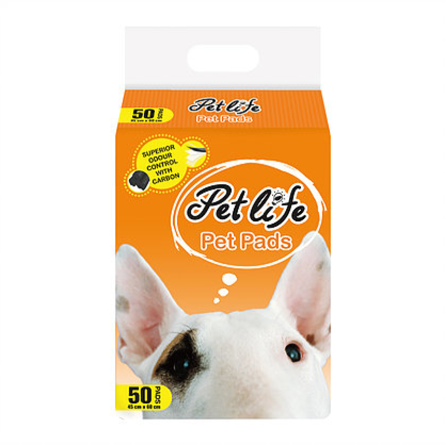 Pet Life 竹炭寵物尿墊 狗尿墊 狗尿片 [45x60 M碼50枚] (91501717)