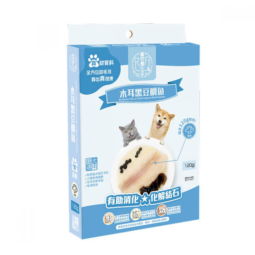 寵物養生堂 貓狗小食 鮮食包系列 木耳黑豆鯛魚 120g (PH007)