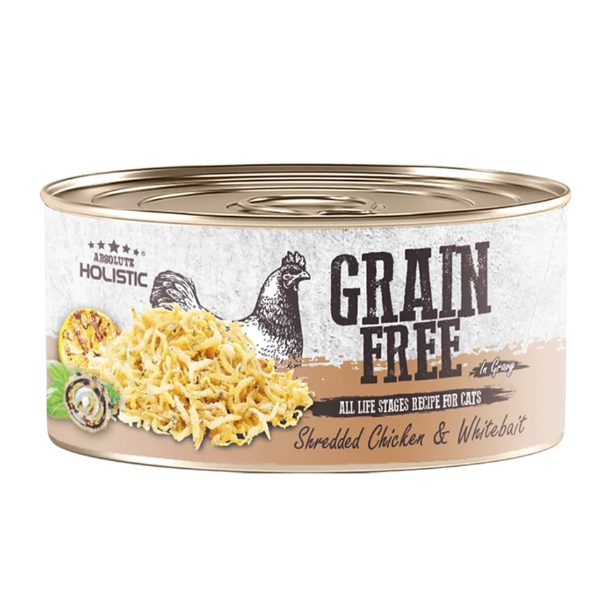 Absolute Holistic 貓罐頭 無穀雞肉+白飯魚 80g (AH-3955) 圖 1