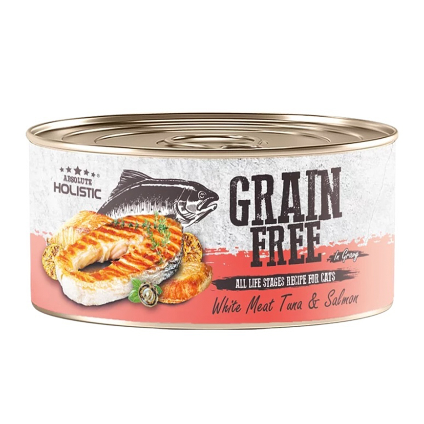 Absolute Holistic 貓罐頭 白肉吞拿魚+三文魚 80g (AH-3900)