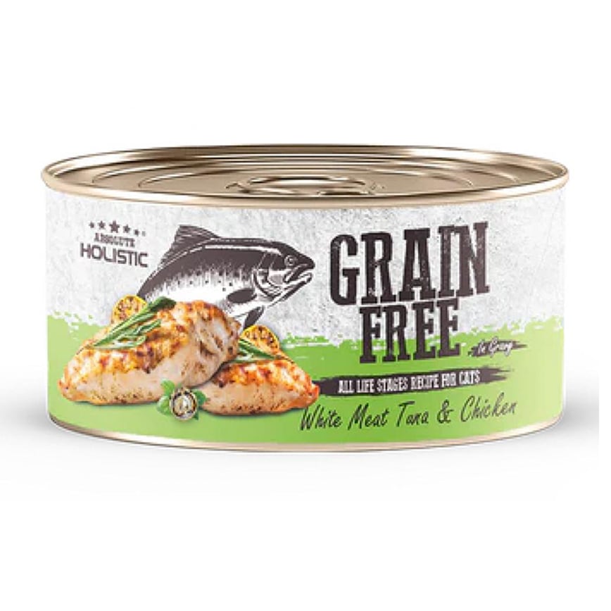 Absolute Holistic 貓罐頭 白肉吞拿魚+雞肉 80g (AH-3931)