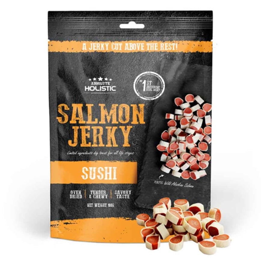 Absolute Holistic 高級純天然狗小食 鮮三文魚壽司 100g (MJ-28S/AJ-9933S) (新舊包裝隨機發貨)