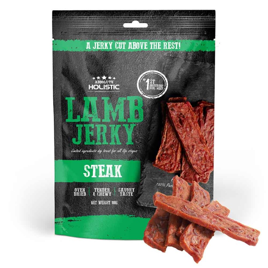 Absolute Holistic 高級純天然狗小食 鮮羊肉塊 100g (MJ-02L/AJ-0021L) (新舊包裝隨機發貨)