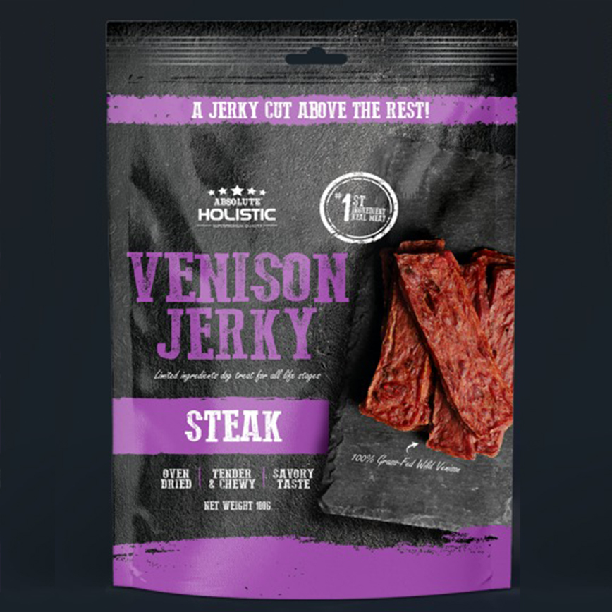 Absolute Holistic 高級純天然狗小食 鮮鹿肉塊 100g (AJ-02V/AJ-9841V) (新舊包裝隨機發貨) 圖 2