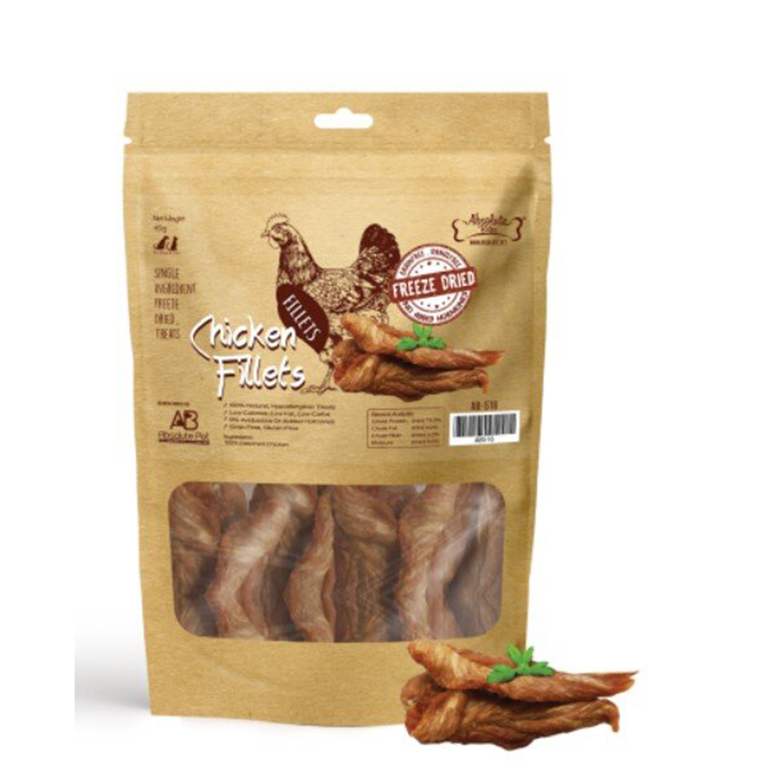 Absolute Bites 貓狗小食 原條凍乾 烟熏雞柳 70g (AB-516)