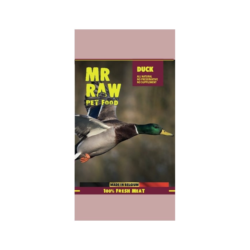 MR RAW 貓狗糧 急凍生肉糧 鴨肉配方 1kg (D1KG) (需冷藏)