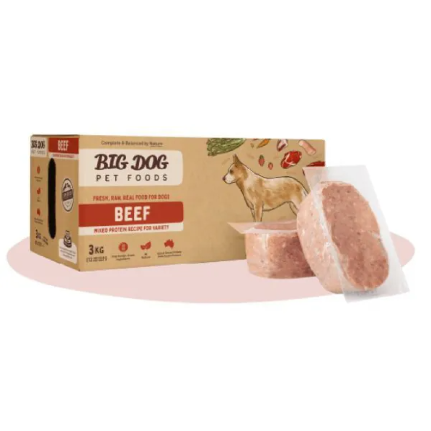 Big Dog 狗糧 急凍生肉糧 牛肉配方 3kg (BD_D_B) (需冷藏)