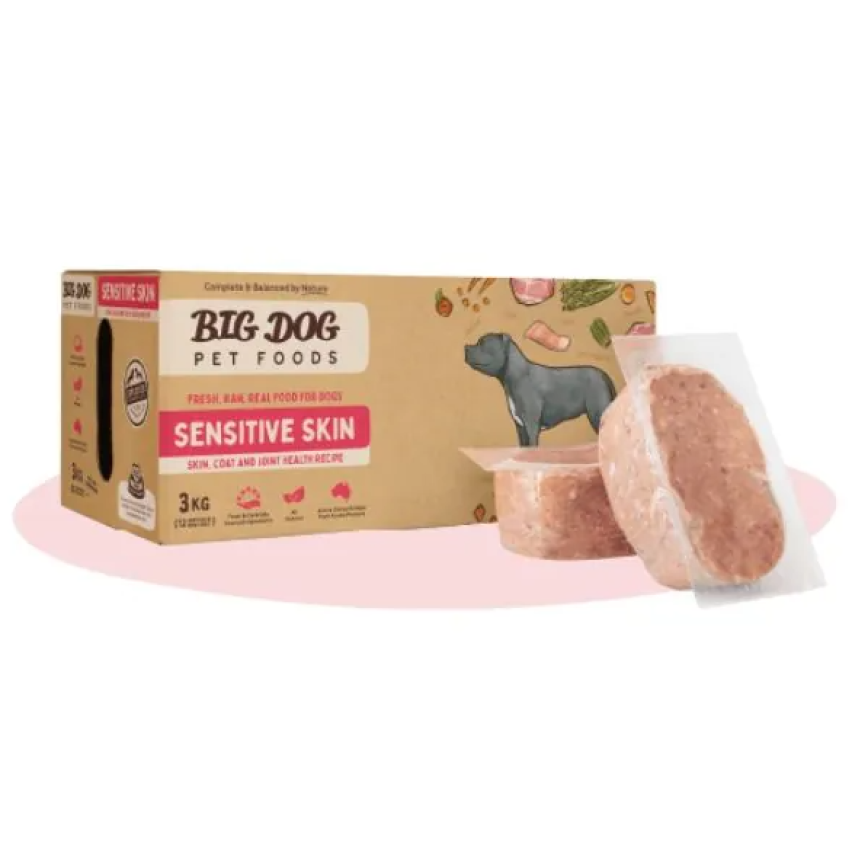Big Dog 狗糧 急凍生肉糧 皮膚護理配方 3kg (12PCSX250g) (需冷藏)