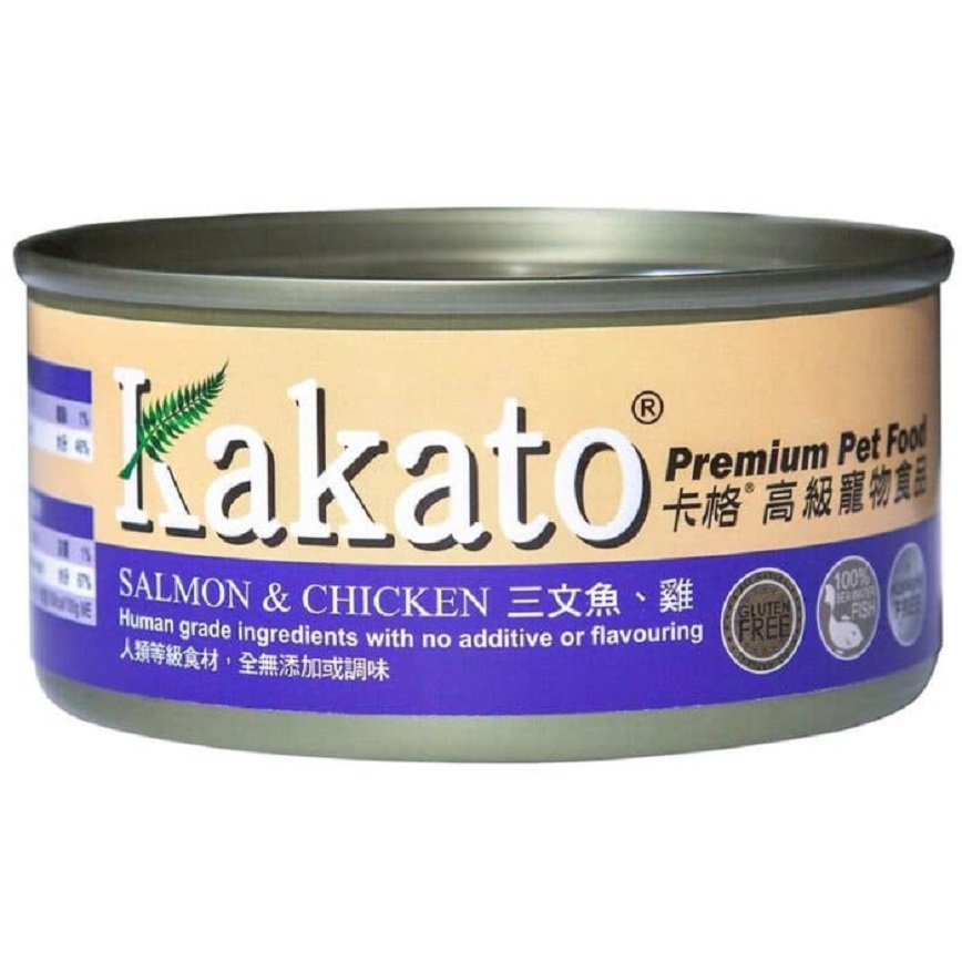 Kakato 罐頭 貓狗罐頭 啫喱系列 三文魚及雞肉 70g (720)