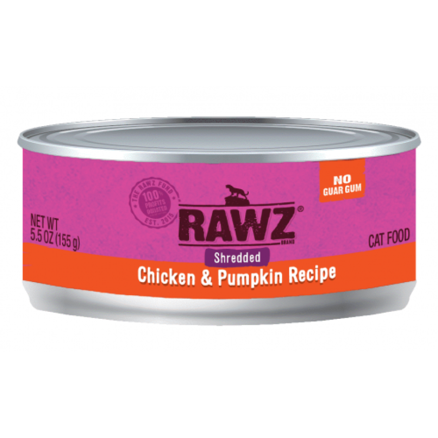 RAWZ 貓罐頭 肉絲主食罐 雞肉及南瓜 155g (RZCCP155)