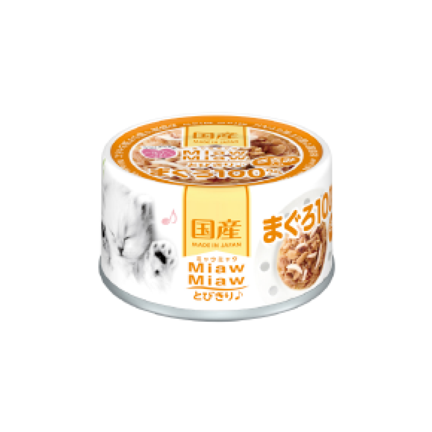 AIXIA 愛喜雅 MiawMiaw 日本產貓罐頭 鮪魚+雞胸味 60g (MT-2)