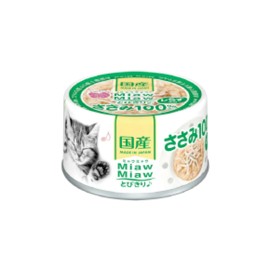 AIXIA 愛喜雅 MiawMiaw 日本產貓罐頭 雞胸+吻仔魚味 60g (MT-6)